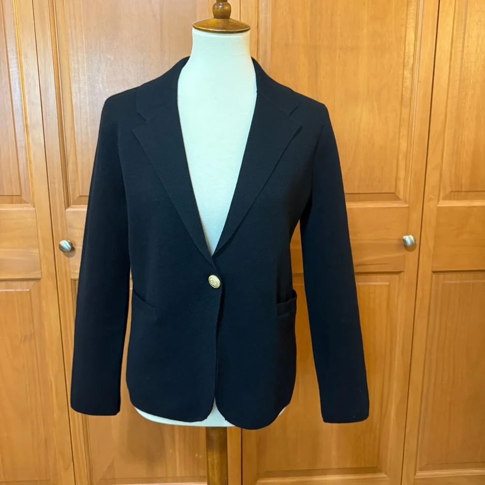 J Crew Camille Black Sweater Blazer
